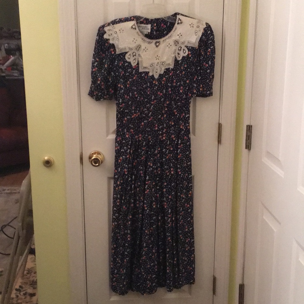 AMANDA ADAMS SPRING/EASTER SHORT SLEEVE LONG DRESS